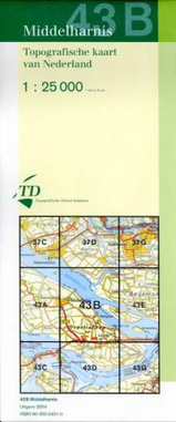 Topografische kaart 43B Middelharnis | 