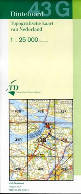 Topografische kaart 43G Dinteloord | 