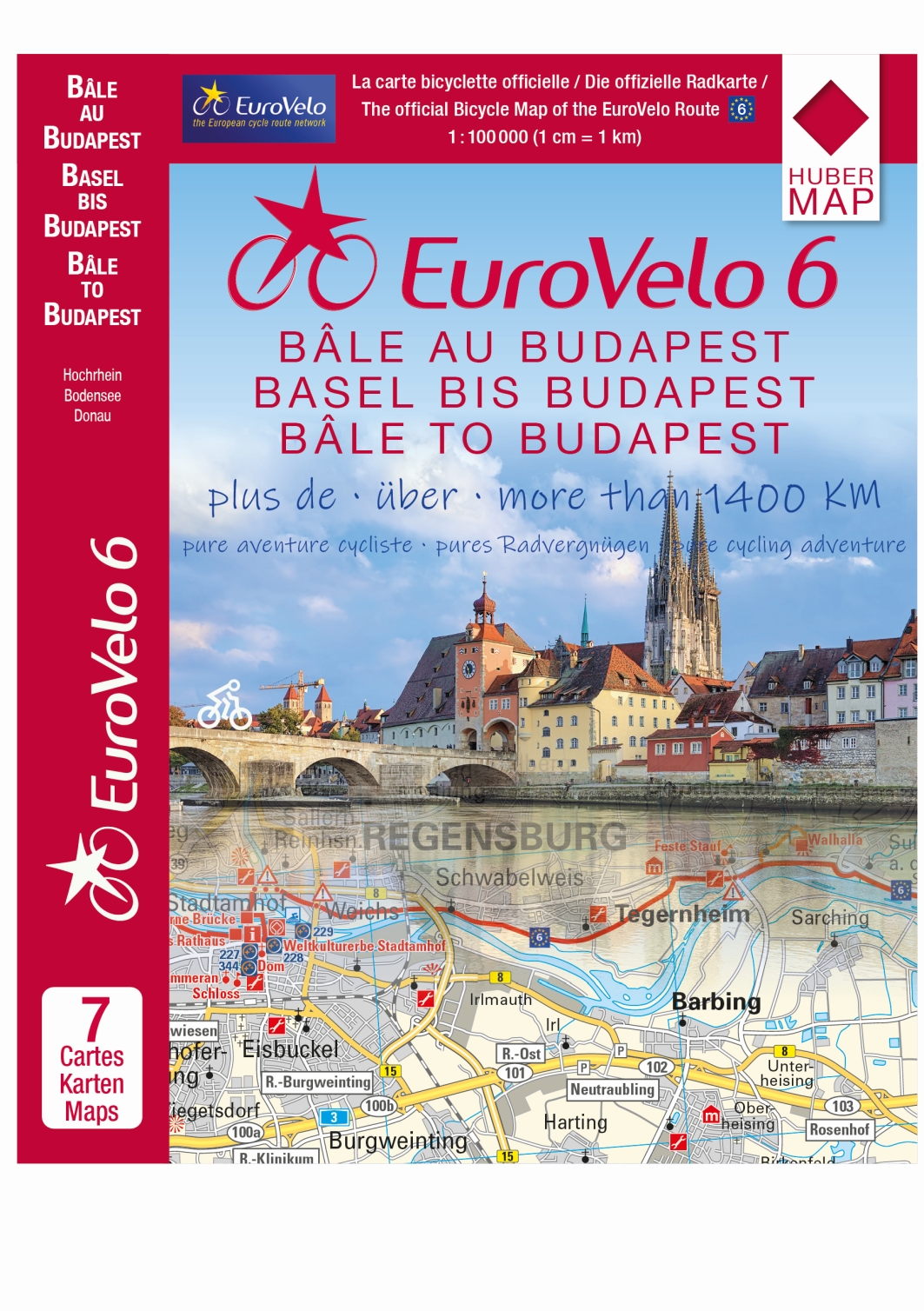 Fietskaart Eurovelo 6 Basel - Budap…
