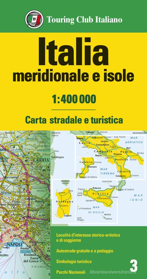 Wegenkaart - landkaart 3 talia meridionale e isole - Italië Zuid & eil