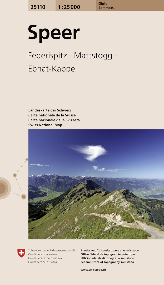 Wandelkaart 25110 Speer | Swisstopo