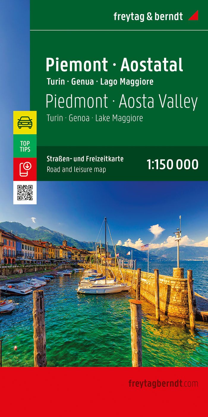 Wegenkaart - landkaart Piemonte -Tu…