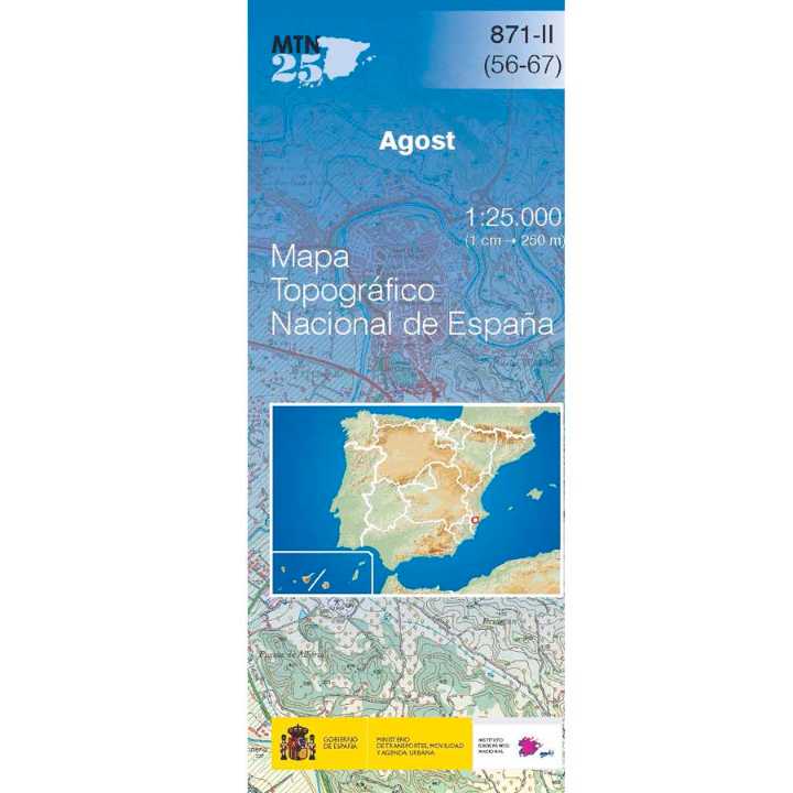 Topografische kaart 871-II Agost | CNIG - Instituto Geográfico Naciona