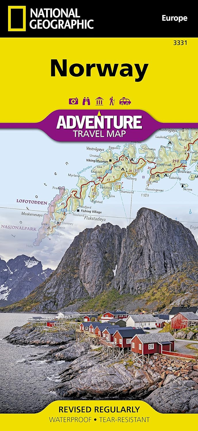 Wegenkaart - landkaart 3331 Adventure Map Noorwegen | National Geograp