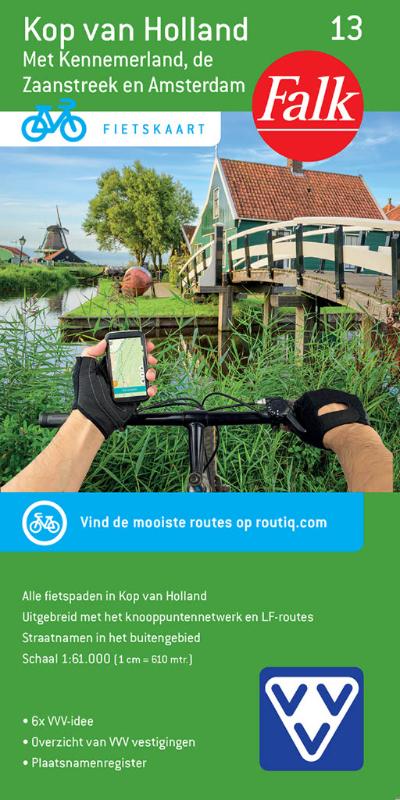 Fietskaart 13 Kop van Holland met Kennemerland (met knooppuntennetwerk