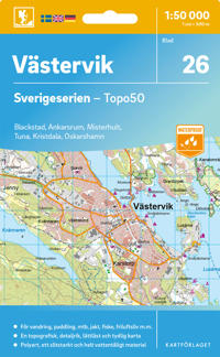 Topografische kaart - Wandelkaart 26 Sverigeserien Västervik | Norsted
