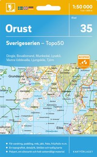 Topografische kaart – Wandelkaart 35 Sverigeserien Orust | Norstedts