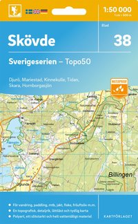 Topografische kaart – Wandelkaart 38 Sverigeserien Skövde | Norstedts