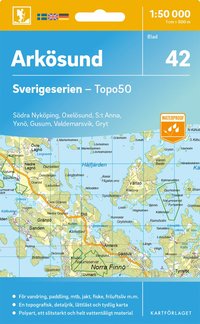 Topografische kaart – Wandelkaart 42 Sverigeserien Arkösund | Norstedts