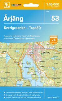 Topografische kaart – Wandelkaart 53 Sverigeserien Årjäng | Norstedts