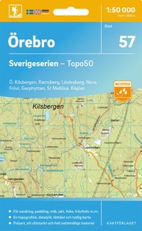 Wandelkaart – Topografische kaart 57 Sverigeserien Örebro | Norstedts