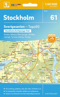Wandelkaart – Topografische kaart 61 Sverigeserien Stockholm | Norstedts