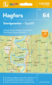 Wandelkaart – Topografische kaart 64 Sverigeserien Hagfors | Norstedts