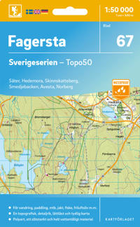 Topografische kaart – Wandelkaart 67 Sverigeserien Fagersta | Norstedts
