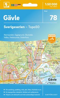 Wandelkaart – Topografische kaart 78 Sverigeserien Gävle | Norstedts