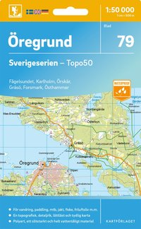 Wandelkaart – Topografische kaart 79 Sverigeserien Öregrund | Norstedts