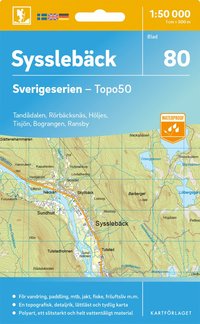 Wandelkaart – Topografische kaart 80 Sverigeserien Sysslebäck | Norstedts