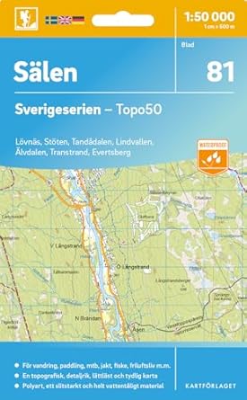 Wandelkaart – Topografische kaart 81 Sverigeserien Sälen | Norstedts