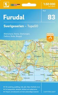 Wandelkaart – Topografische kaart 83 Sverigeserien Furudal | Norstedts