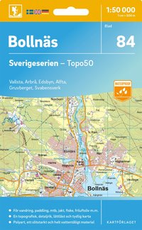Wandelkaart – Topografische kaart 84 Sverigeserien Bollnäs | Norstedts