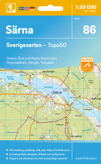 Wandelkaart – Topografische kaart 86 Sverigeserien Särna | Norstedts