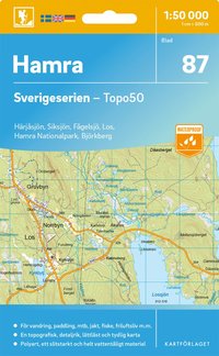 Wandelkaart – Topografische kaart 87 Sverigeserien Hamra | Norstedts