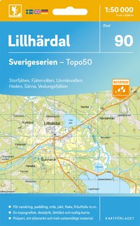 Wandelkaart – Topografische kaart 90 Sverigeserien Lillhärdal | Norstedts