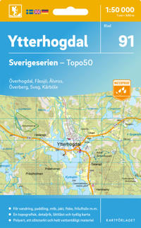 Topografische kaart – Wandelkaart 91 Sverigeserien Ytterhogdal | Norstedts
