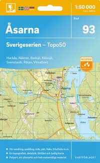 Wandelkaart – Topografische kaart 93 Sverigeserien Åsarna | Norstedts