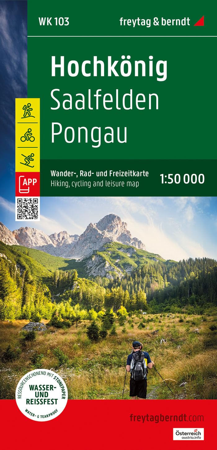 Wandelkaart 103 Hochkönig - Saalfelden - Pongau | Freytag & Berndt