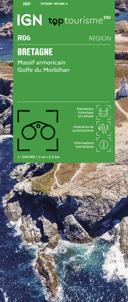 Wegenkaart - landkaart 06 TOP 250 Bretagne | IGN - Institut Géographiq