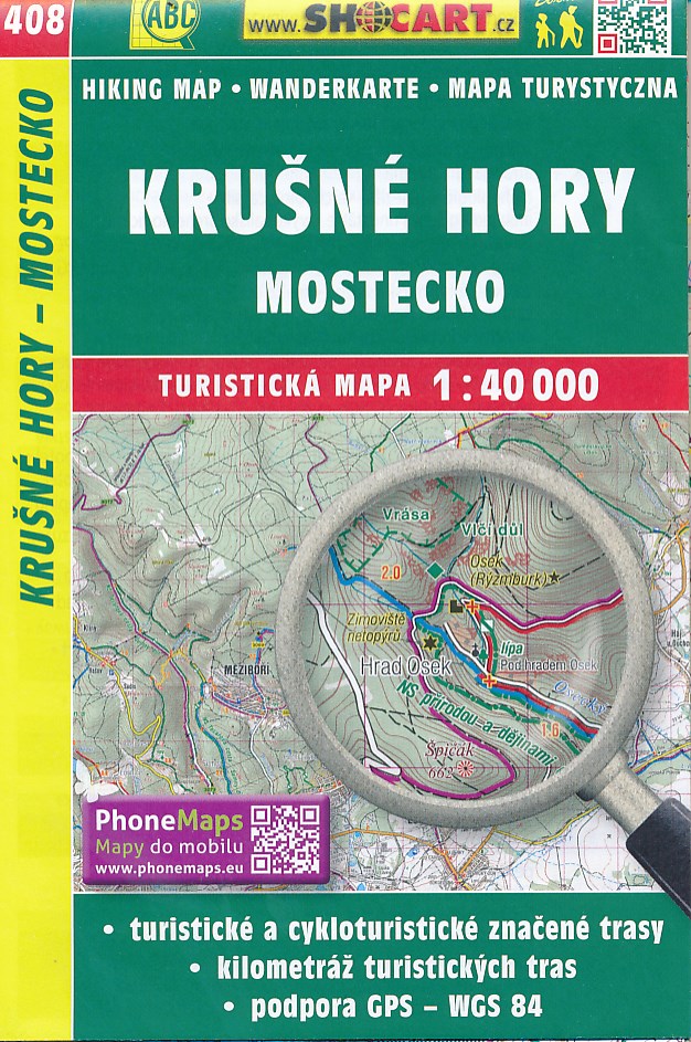 Online bestellen: Wandelkaart 408 Krušné hory - Mostecko - Erzgebirge, Brüx | Shocart