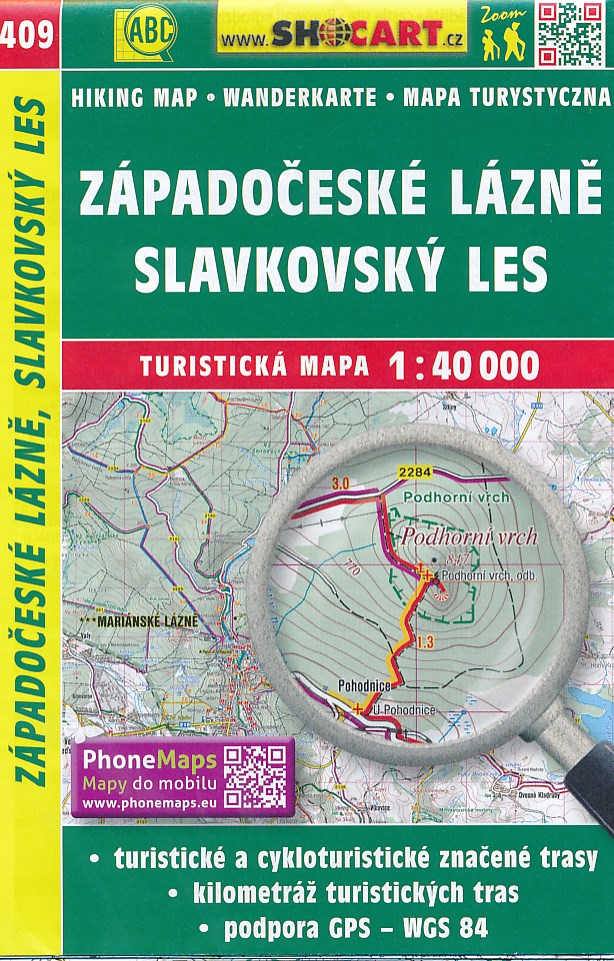 Online bestellen: Wandelkaart 409 Západočeské lázně - Slavkovský les - Westböhmische Heilbäder | Shocart