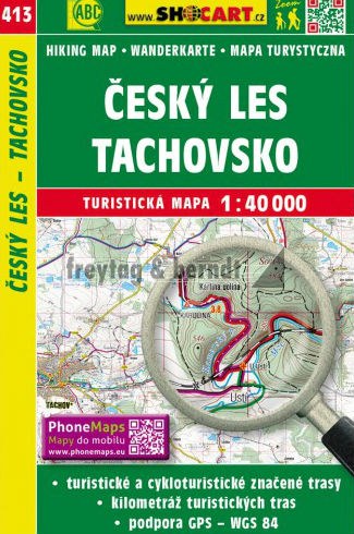 Online bestellen: Wandelkaart 413 Český les, Tachovsko - Oberpfälzer Wald, Tachau | Shocart