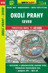 Online bestellen: Wandelkaart 418 Okolí Prahy sever - omgeving Praag noord | Shocart
