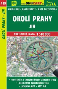 Online bestellen: Wandelkaart 419 Okolí Prahy jih - omgeving Praag zuid | Shocart
