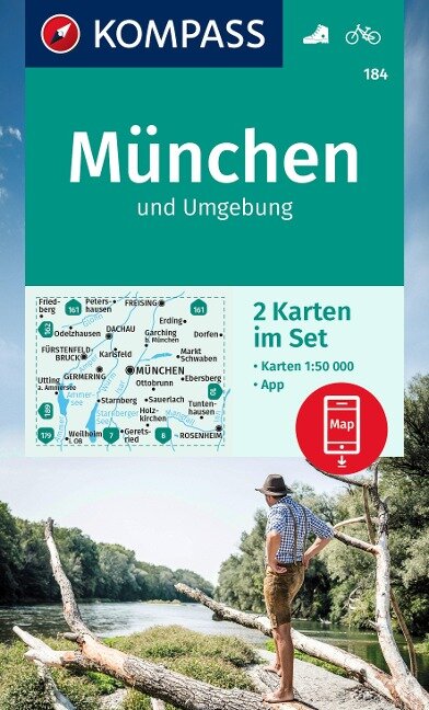 Online bestellen: Wandelkaart 184 München | Kompass