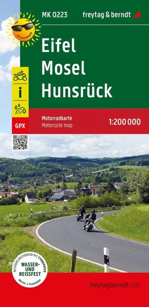 Wegenkaart - landkaart 223 Motorkarte Eifel Mosel Hunsrück | Freytag &
