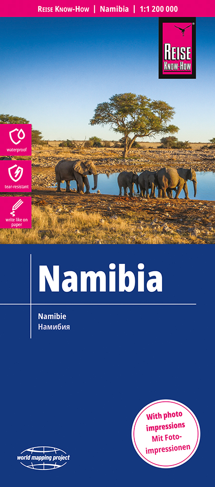 Online bestellen: Wegenkaart - landkaart Namibia - Namibië | Reise Know-How Verlag