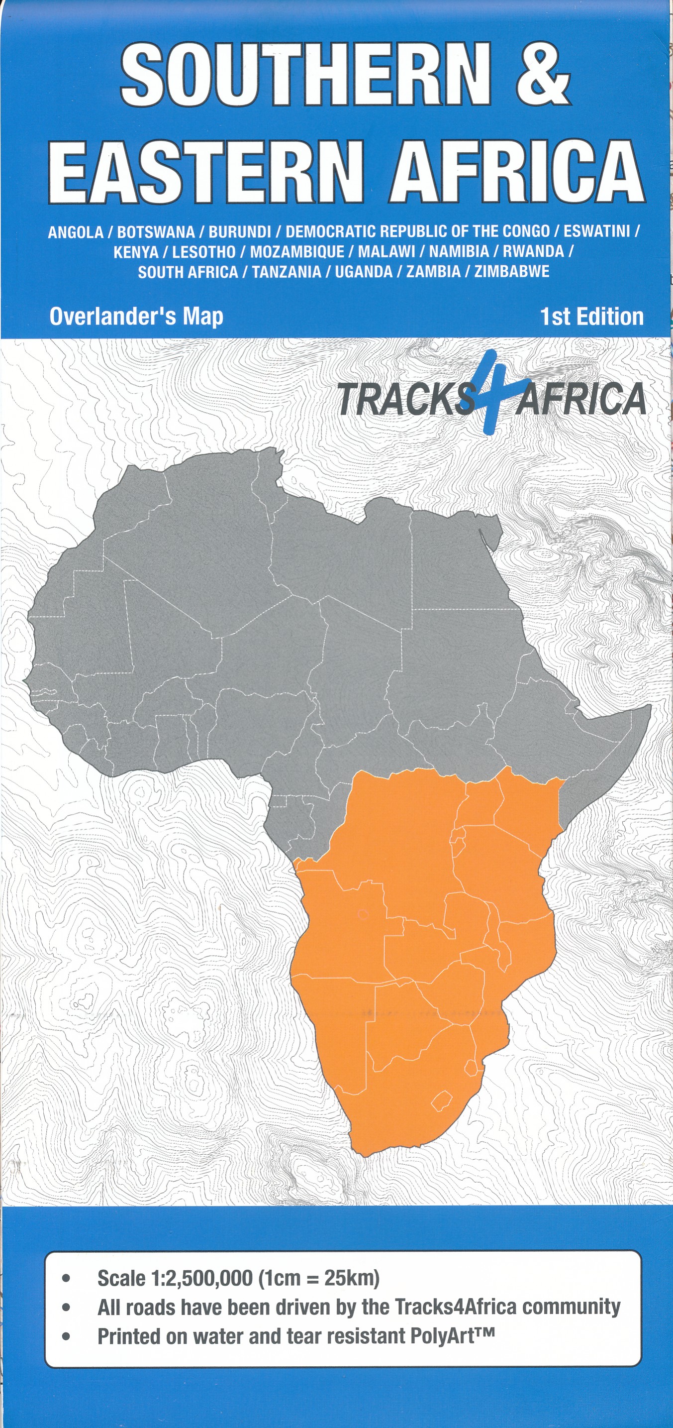 Wegenkaart - landkaart Southern & Eastern Africa - Afrika Zuidelijk &