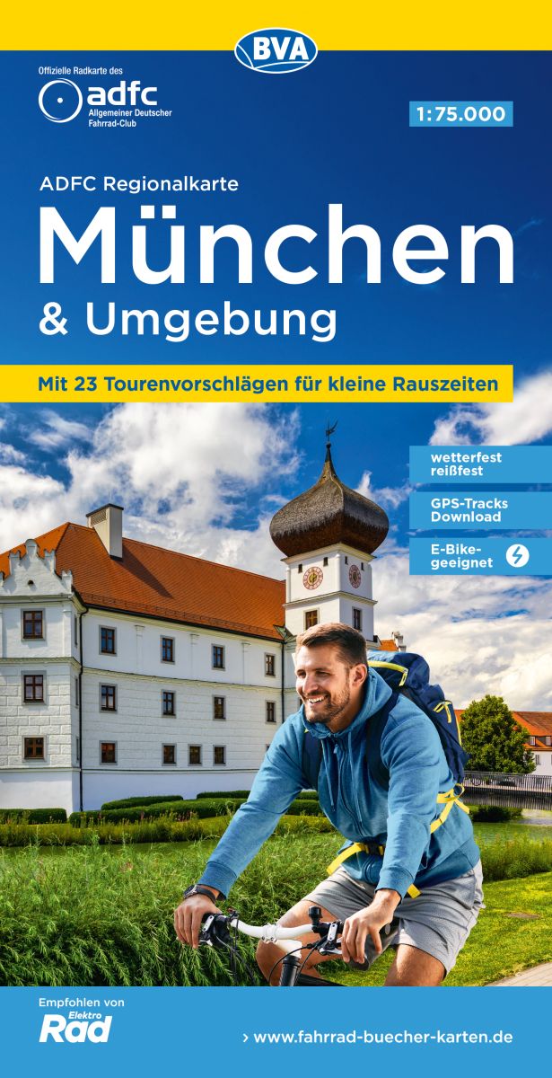 Fietskaart ADFC Regionalkarte München & omg | BVA BikeMedia