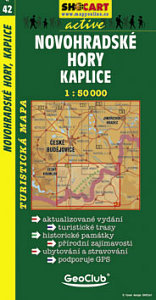 Shocart 42 NOVOHRADSKÉ HORY, KAPLICE - Gratzener Bergland - Kaplitz / Wandelkaart Tsjechie |