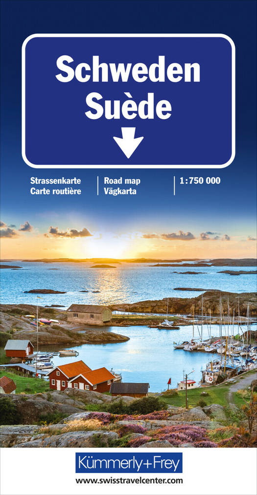 Wegenkaart – landkaart Road maps Zweden | Kümmerly & Frey