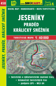 Online bestellen: Wandelkaart 458 Jeseníky, Praděd, Králický Sněžník | Shocart