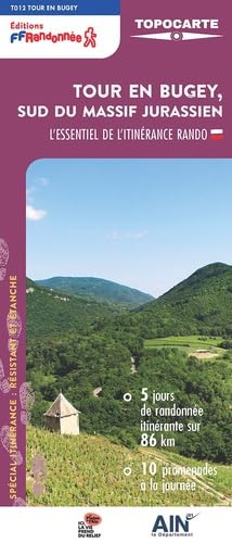 Wandelkaart Tour en Bugey, sud du massif jurassien | FFRP