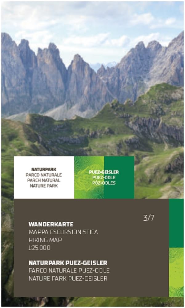 Wandelkaart 3/7 Parco Naturale Puez-Odle | Tabacco Editrice