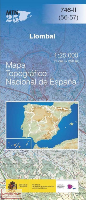 Topografische kaart 746-II Llombai | CNIG - Instituto Geográfico Nacio