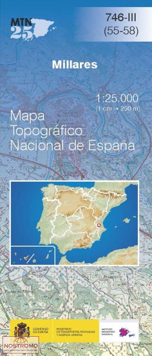 Topografische kaart 746-III Millares | CNIG - Instituto Geográfico Nac