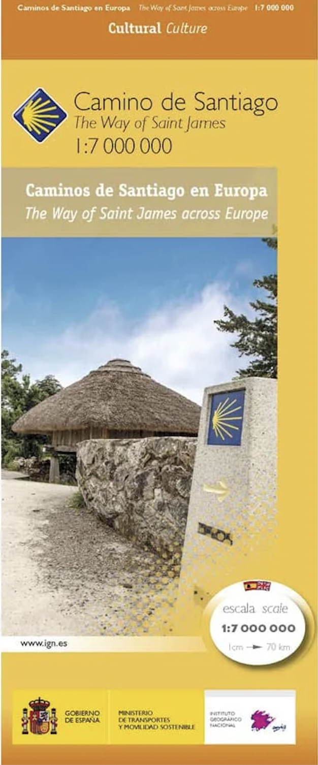 Wandelkaart Caminos de Santiago en Europa | CNIG - Instituto Geográfic
