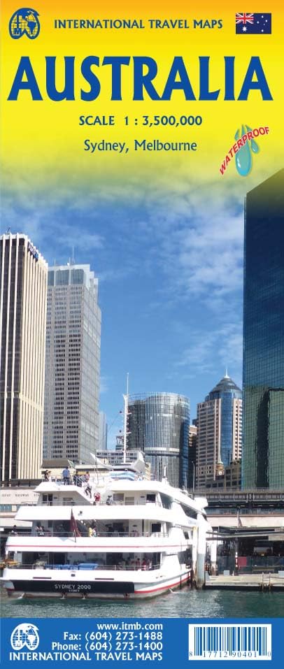 Wegenkaart – landkaart Australië Australia | ITMB